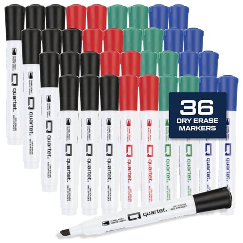 36 Pack Quartet Dry Erase Chisel Tip Markers