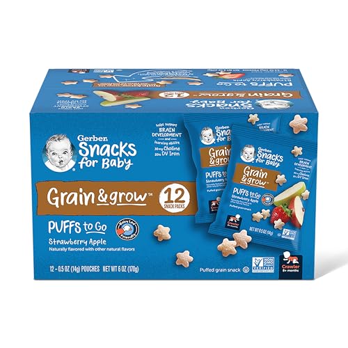 Gerber Strawberry Apple Puffs Snack Cereal