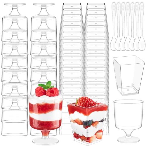 300 Pack Mini Dessert Cups with Spoons, 5 oz