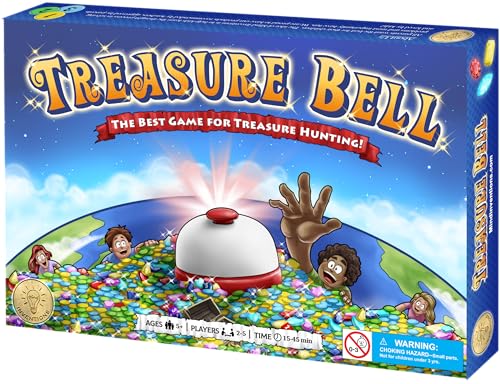 Treasure Bell Kids Board Game, Ages 5+, 2-5 Players