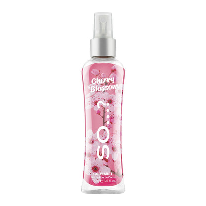So…? Cherry Blossom Body Mist Floral Perfume for Women - Peach, Rose, Cedarwood Notes - Body Spray for Women - Gifts for Women - 3.5 oz