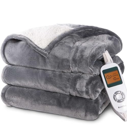 Electric Heated Throw Blanket with 10 Heat Settings