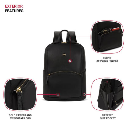 SwissGear Women's 16-Inch Laptop Backpack, Black