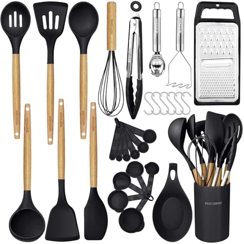 29 Piece Silicone Kitchen Utensil Set with Holder