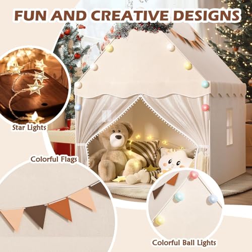 Kids Play Tent with Star Light & Mat
