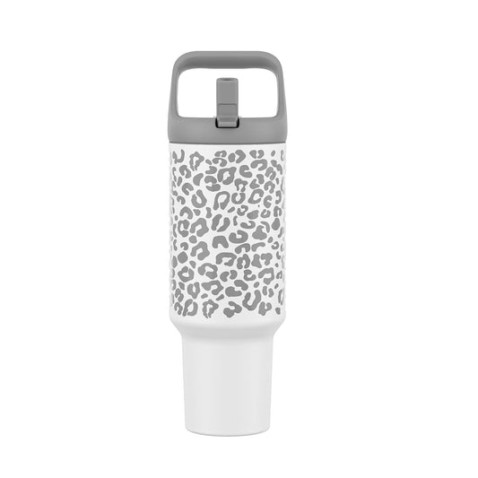 40 oz Insulated Tumbler with Handle and Straw