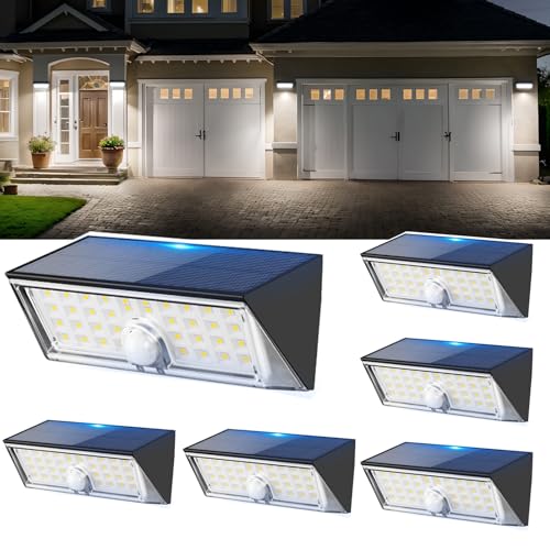 6 Pack Solar Motion Sensor Outdoor Security Lights