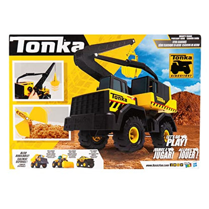 Tonka Steel Classics, Mighty Crane - Made With Steel and Sturdy Plastic, Big Construction Truck, Boys and Girls Ages 3+, Toddlers, Birthday Gift, Christmas, Holiday