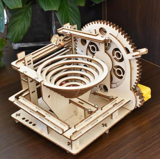 3D Wooden Marble Run Puzzle Kit for Adults