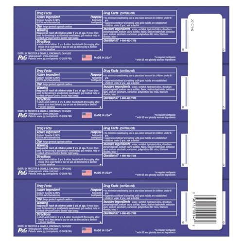 Crest 3D White Whitening Toothpaste Pack of 4