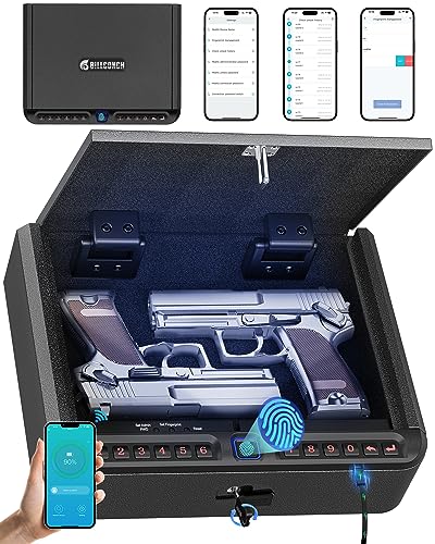 Biometric Handgun Safe Quick Access with App Lock