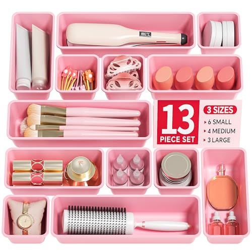 13 Pack Drawer Organizer Trays for Makeup and Desk