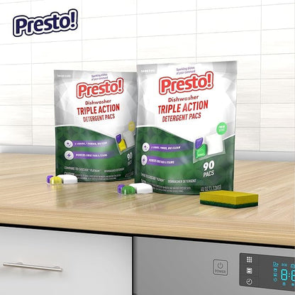 70 Count Presto! Dishwasher Pacs with Fresh Scent