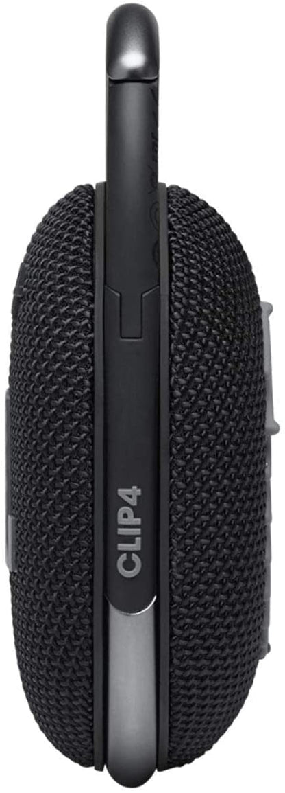 JBL Clip 4 Portable Bluetooth Wireless Speaker Bundle with divvi! Protective Hardshell Case - Black