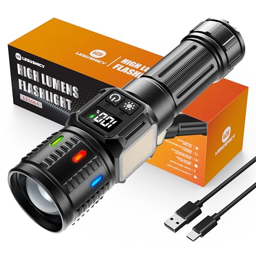 Rechargeable High Lumens LED Flashlight with USB-C