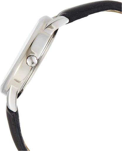 Timex Easy Reader Black Leather Strap Watch