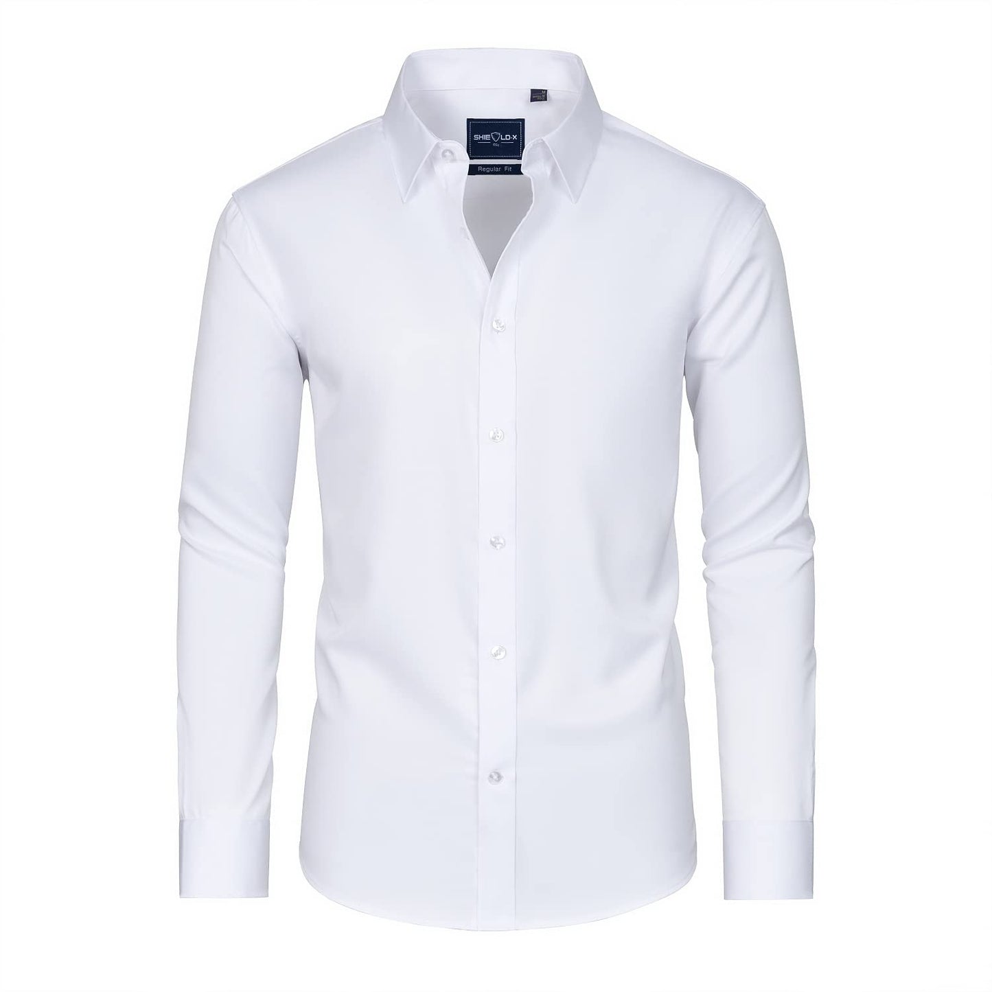 Slim Fit White Dress Shirt for Men