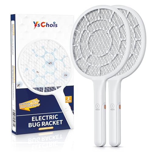 2 Pack Electric Fly Swatter Bug Zapper Racket