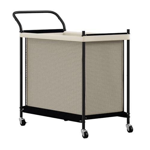 160L Rolling Laundry Hamper with Removable Liner Bag