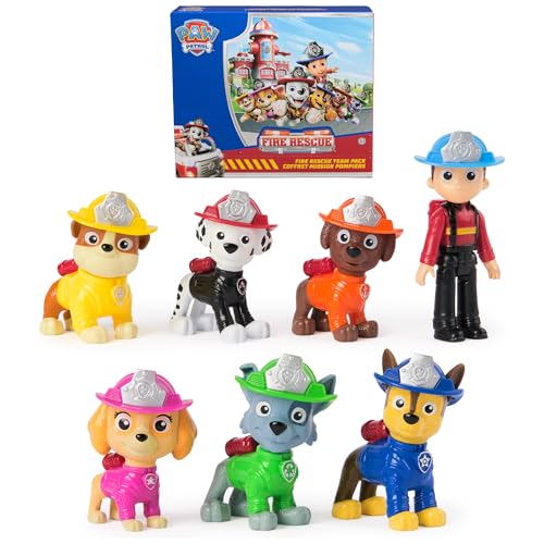 7 Figure Paw Patrol Fire Rescue Team Pack