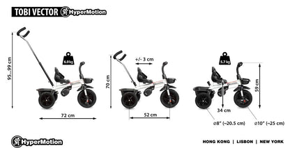 Hypermotion Toddler Tricycle with Adjustable Handle
