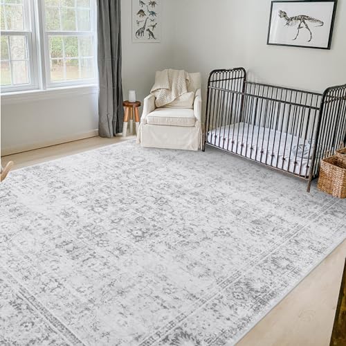 8x10 Washable Non-Slip Vintage Boho Area Rug
