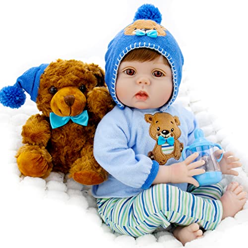 Milidool 22-Inch Lifelike Reborn Baby Boy Doll