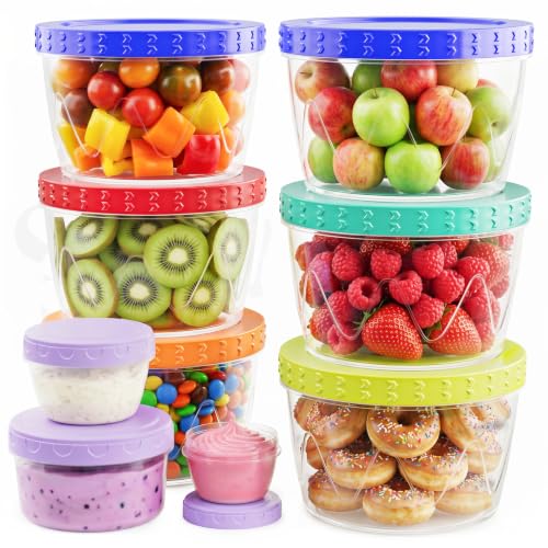 9 Pack Reusable Leakproof Freezer Food Containers