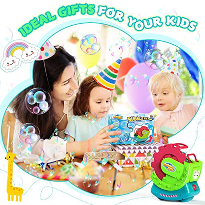 Bubble Machine for Toddlers Kids, Bubble Blower with 8oz Bubble Solution, Make Extra Large Bubbles & Bubbles in Bubble, Bubble Maker Toy for Indoor Outdoor Birthday Party