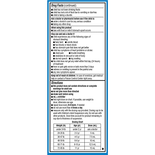 Advil Children's Ibuprofen Liquid Pain Reliever