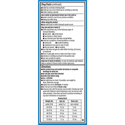 Advil Children's Ibuprofen Liquid Pain Reliever