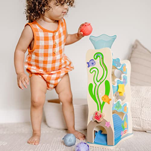 Melissa & Doug Wooden Ocean Slide Toy Set