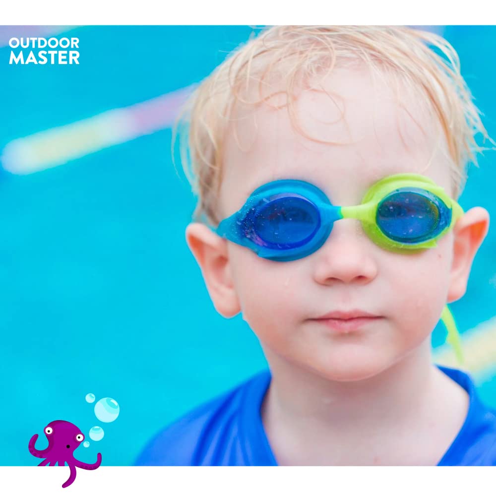 2 Pack OutdoorMaster Kids Swim Goggles