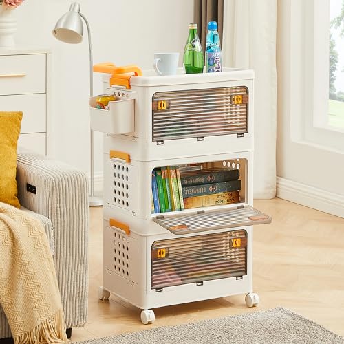 44 Qt Foldable Stackable Storage Bins with Lids