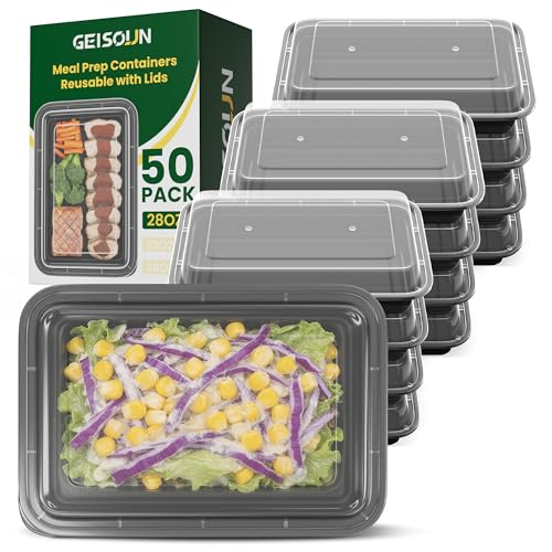 100 Pack 28oz Meal Prep Containers with Lids
