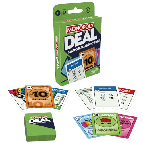 Monopoly Deal Fast-Paced Family Card Game