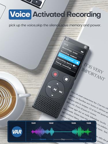 Fillman 64GB Voice Activated Recorder with Playback