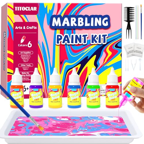 Water Marbling Paint Kit for Kids Arts Crafts