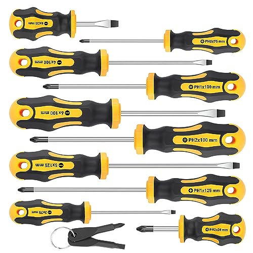 10 Piece Magnetic Screwdriver Set, Phillips and Slotted