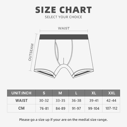 Natural Feelings Boxer Briefs Mens Underwear Men Pack Soft Cotton Open Fly Underwear S