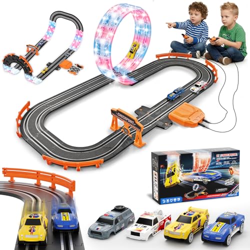 4 Car Battery or Electric Slot Car Track Set