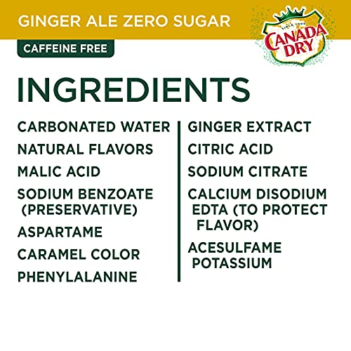 12 Pack Canada Dry Zero Sugar Ginger Ale