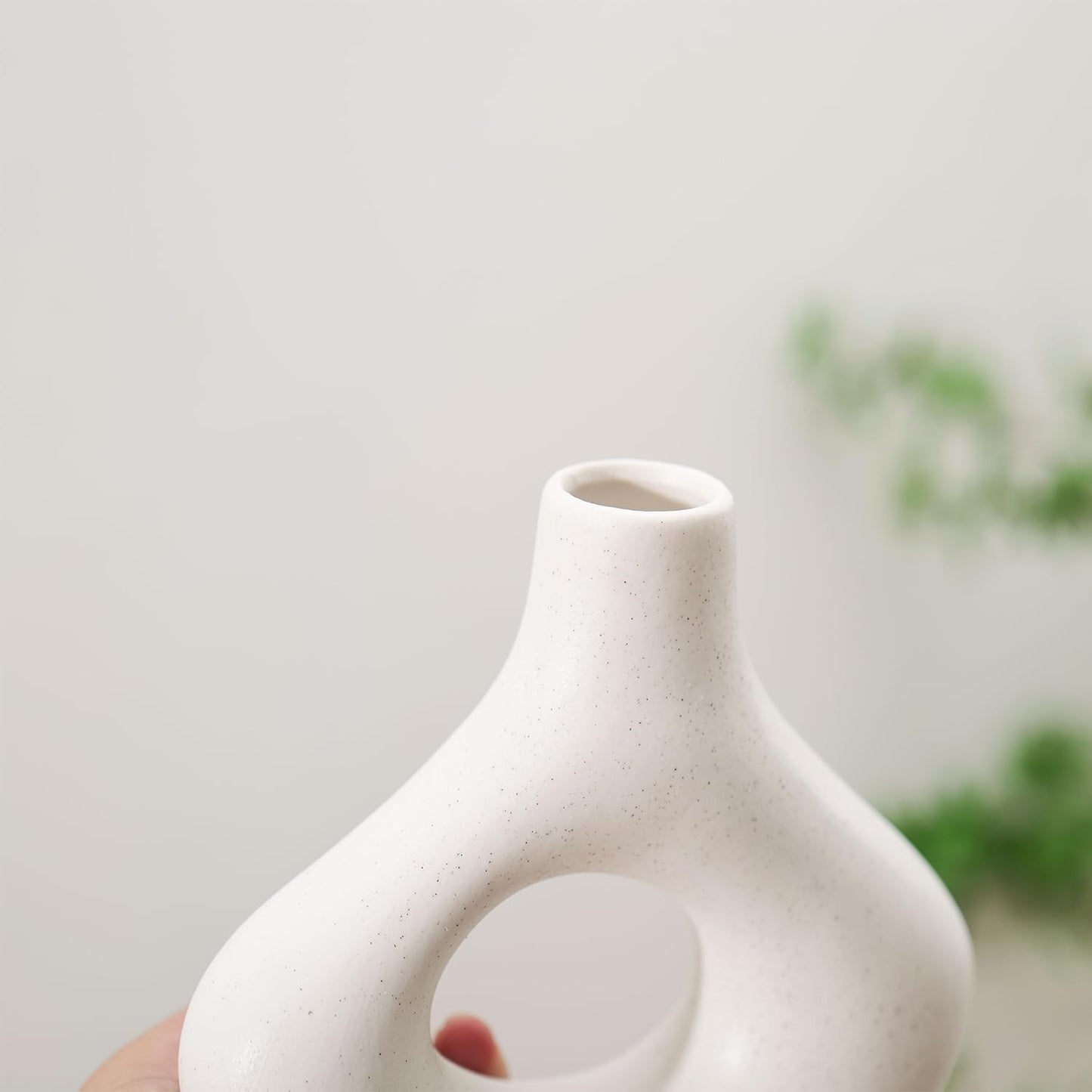 Set of 2 Donut Vases for Home Decor