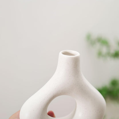 Set of 2 Donut Vases for Home Decor