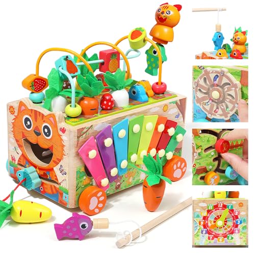 Montessori Wooden Sorting Stacking Toy for Toddlers