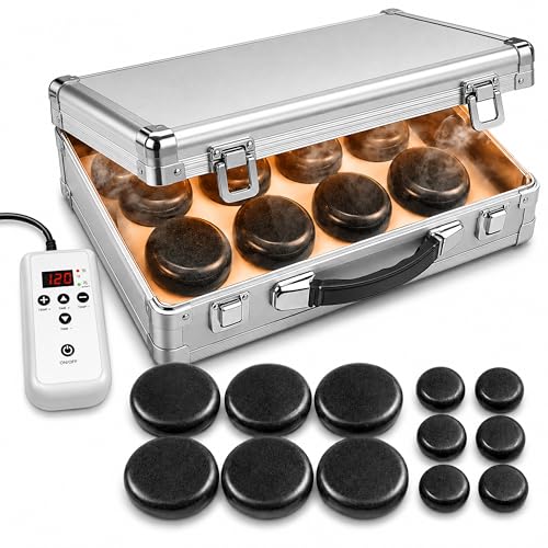 12 Piece Heated Hot Stone Massage Kit
