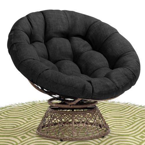 Bme 40-Inch Swivel Papasan Chair with Cushion