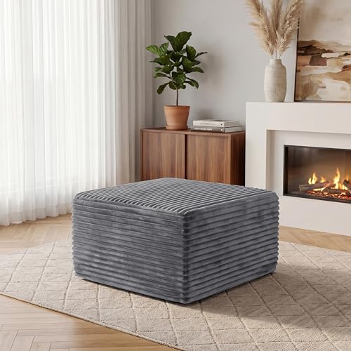 28-Inch Modular Corduroy Cloud Sofa Ottoman