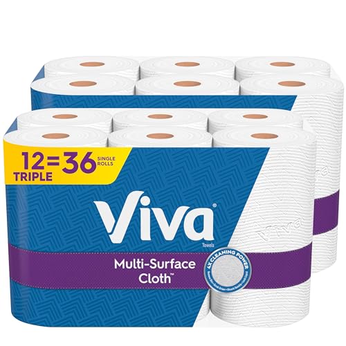 12 Triple Roll Viva Multi-Surface Paper Towels