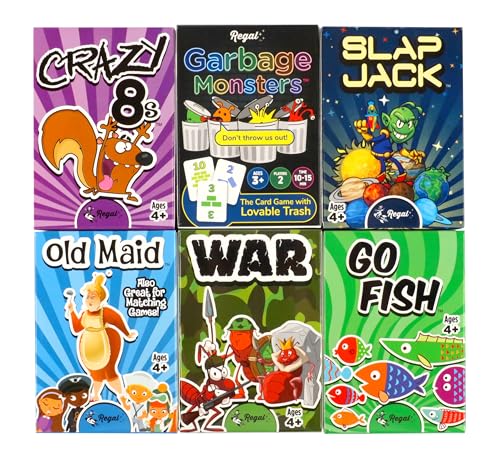 6 Pack Regal Games Classic Kids Card Games Set